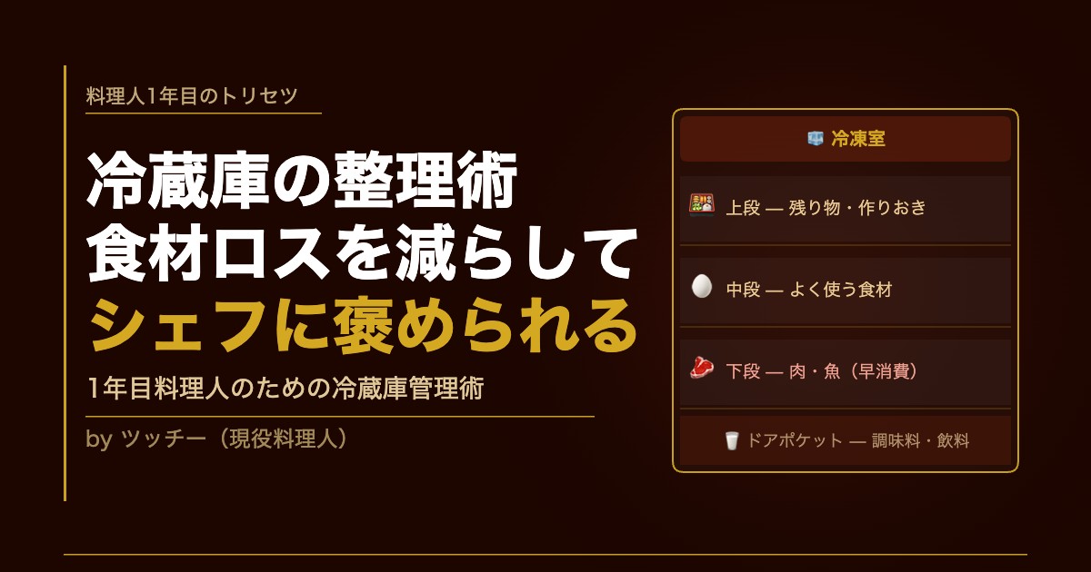冷蔵庫の整理術——食材ロスを減らしてシェフに褒められる方法